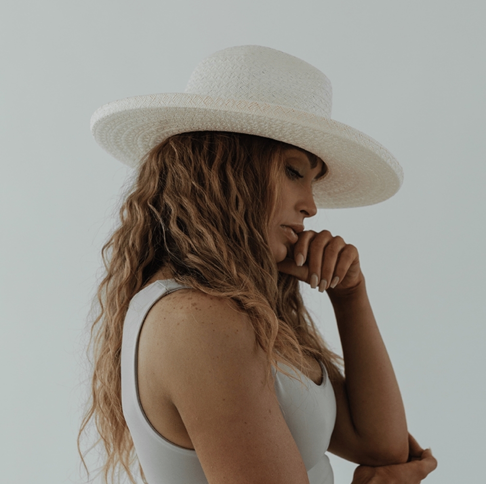 Gigi Pip Cara Loren Straw Pencil Brim Hat 57